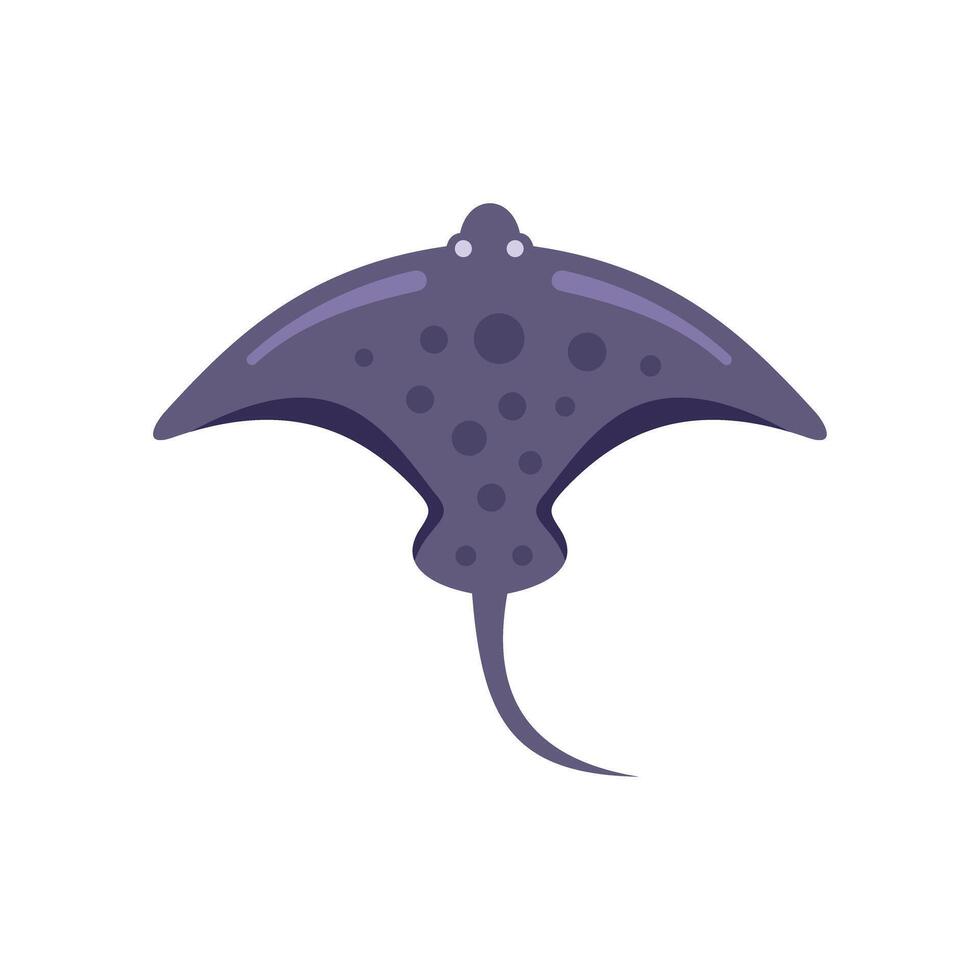 Spotted eagle ray swimming underwater marine life vector