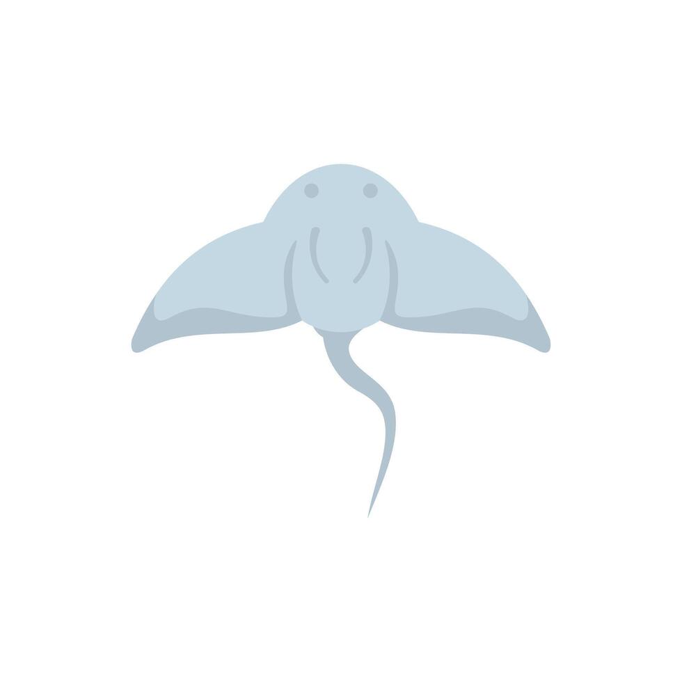 Cute stingray swimming underwater in the ocean vector