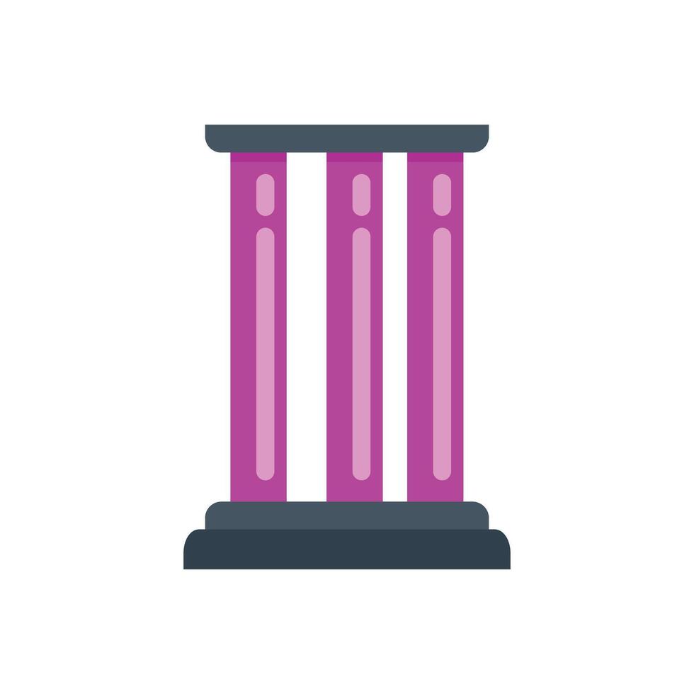 Pink greek columns standing strong and tall vector