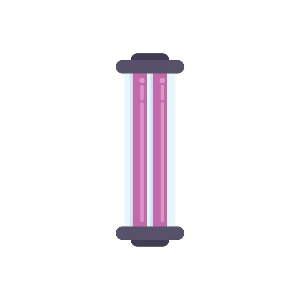 Ultraviolet lamp disinfecting air and killing bacteria icon vector