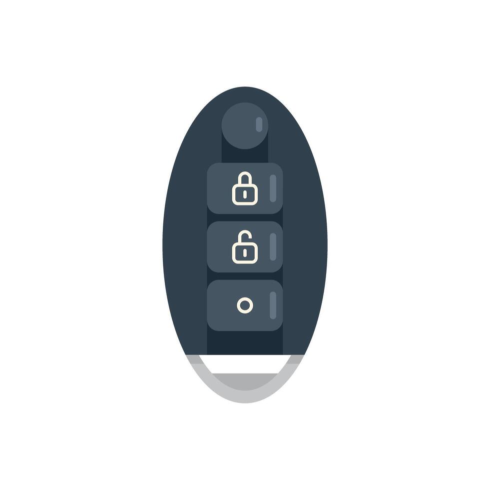Modern car key fob with buttons locking and unlocking vehicle vector