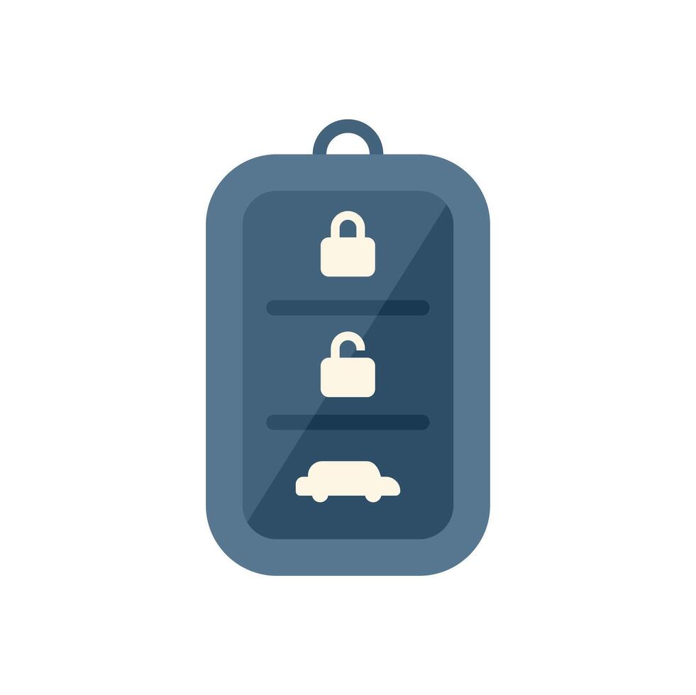 Modern car key fob with lock and unlock buttons vector