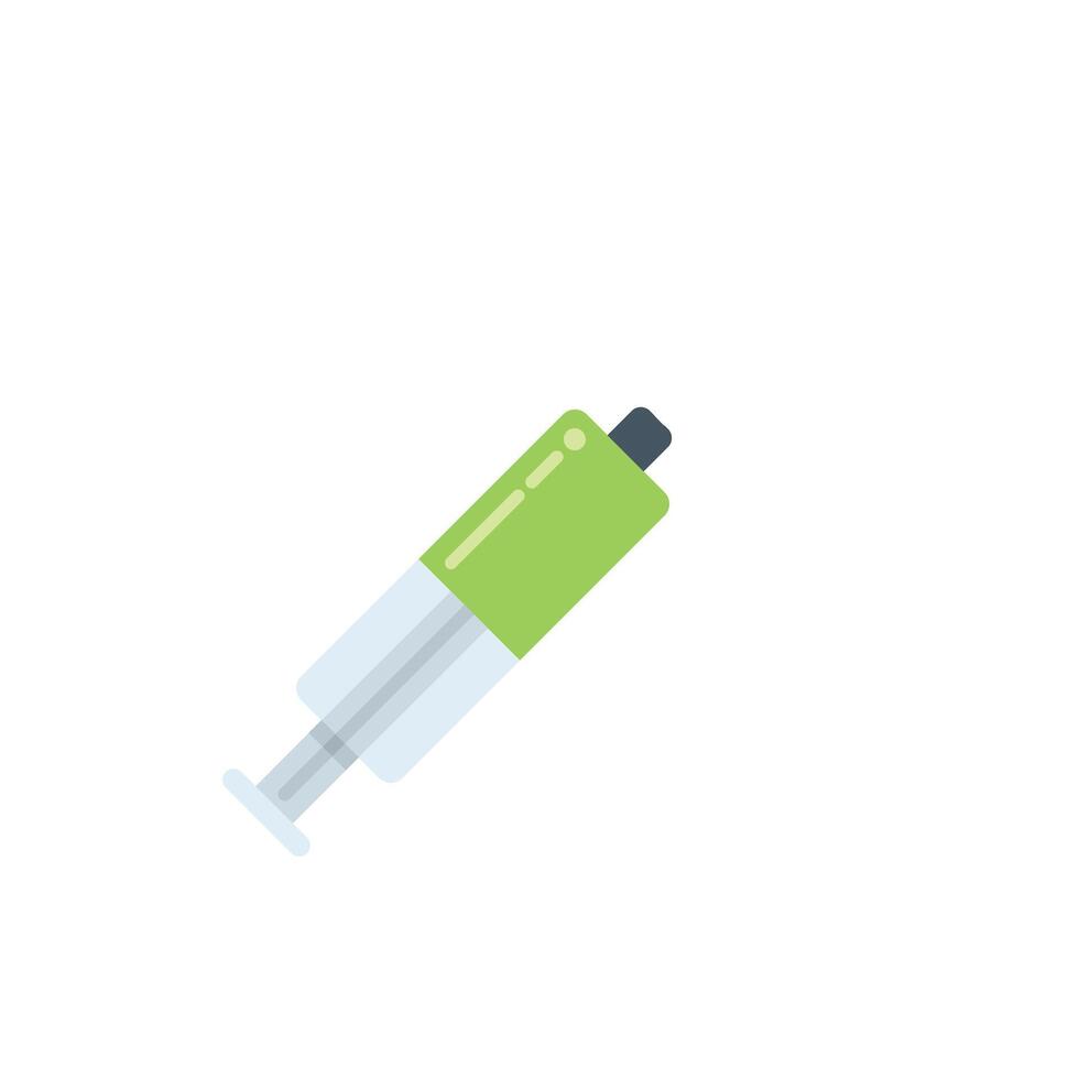 Green marker pen drawing a line on white background vector