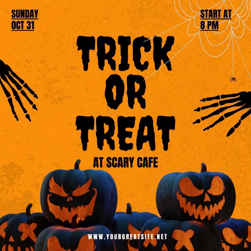 halloween social media invitation for instagram template