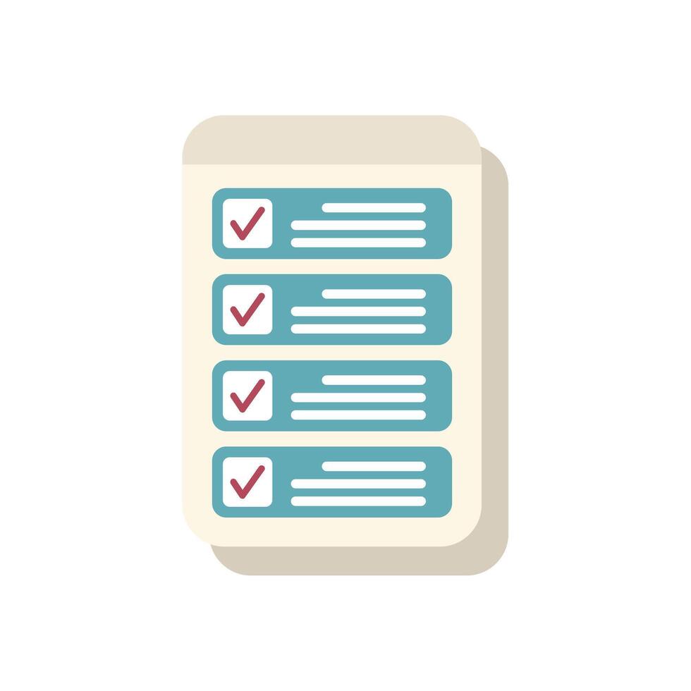 Smartphone showing checklist with checked boxes for task management and productivity vector