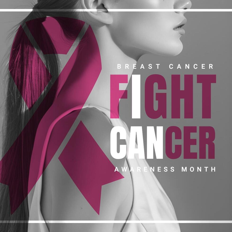 Breast Cancer Awareness Instagram Post template