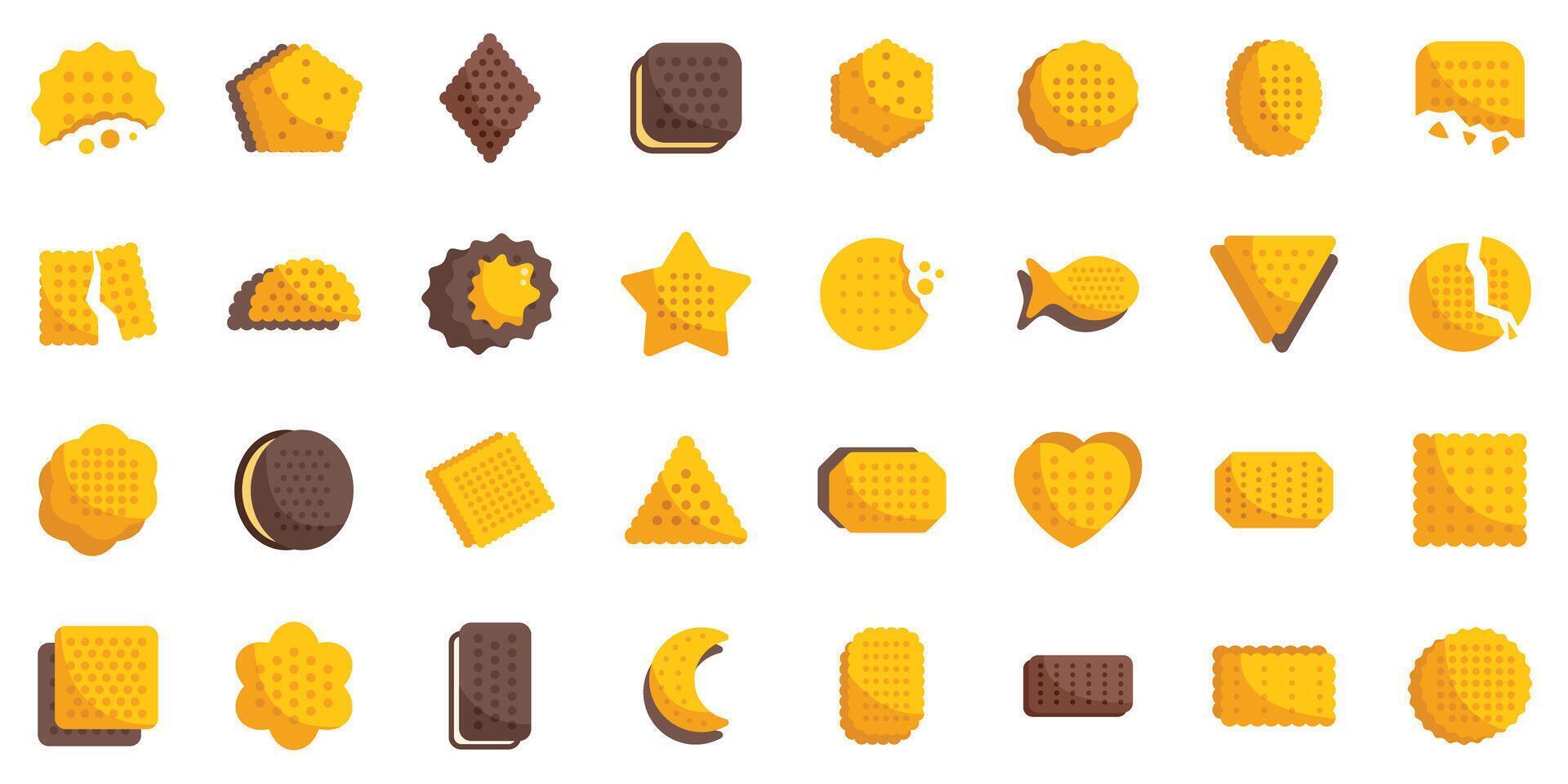 Delicious cookies and biscuits with various shapes and fillings being enjoyed as snacks vector