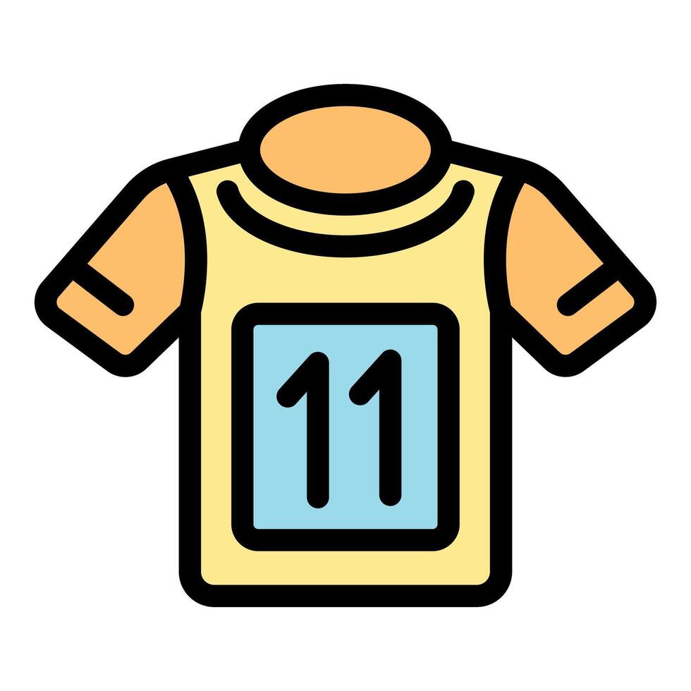 Yellow sports jersey with number eleven showing team spirit vector