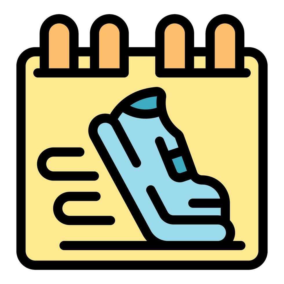 Running shoes reminder icon depicting daily workout routine vector