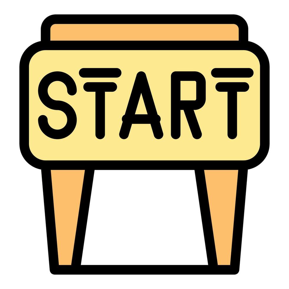 Starting line up close with blank space below vector
