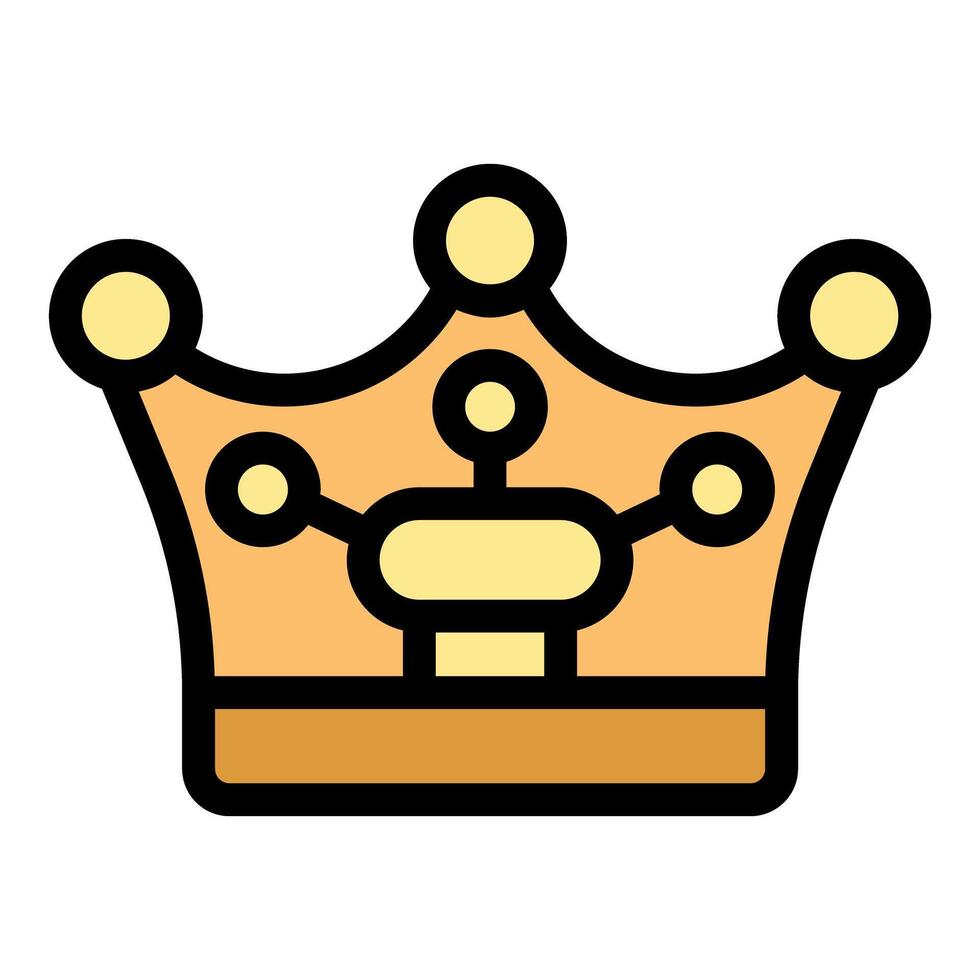 Golden crown symbolizing monarchy and power vector