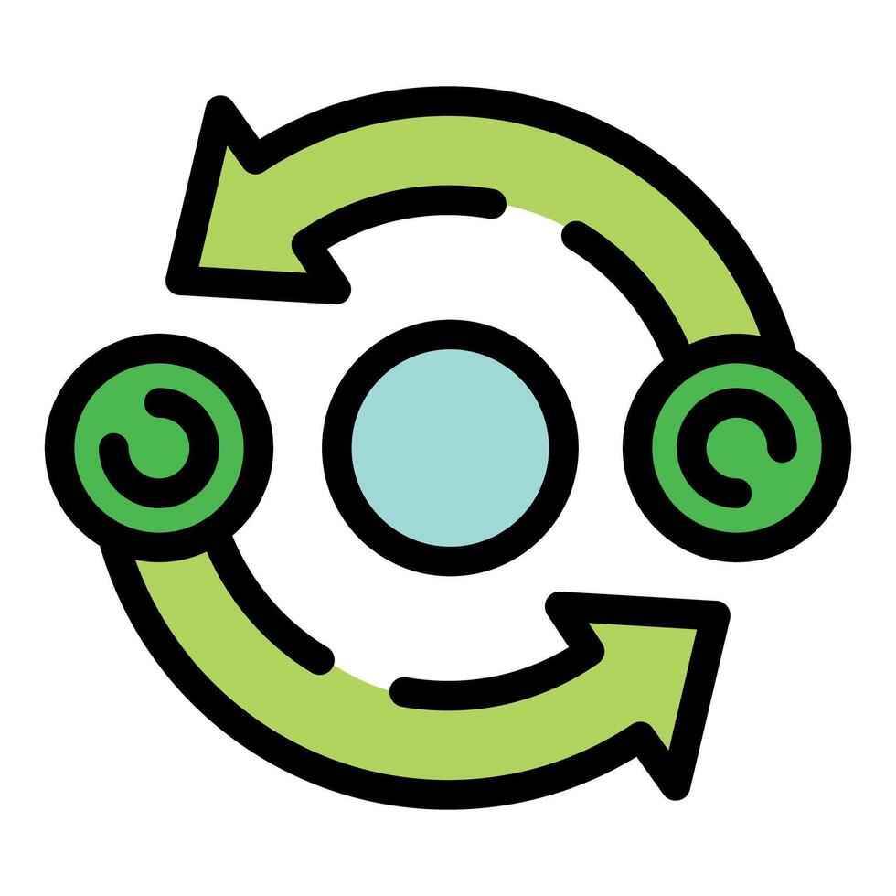 Circular economy showing recycling and sustainability with arrows vector