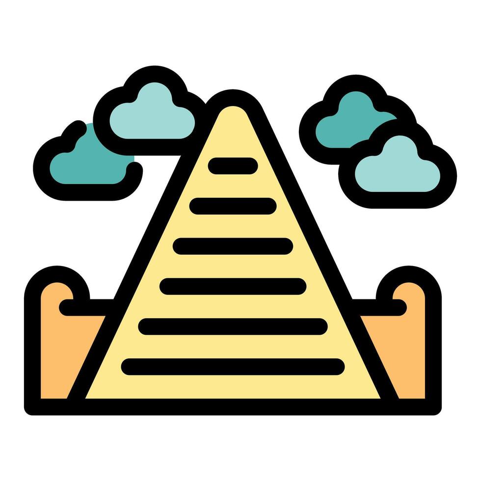 Ancient egyptian pyramid standing tall in the desert vector