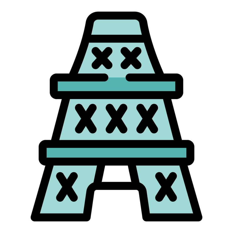 Step stool being used for home repair project vector