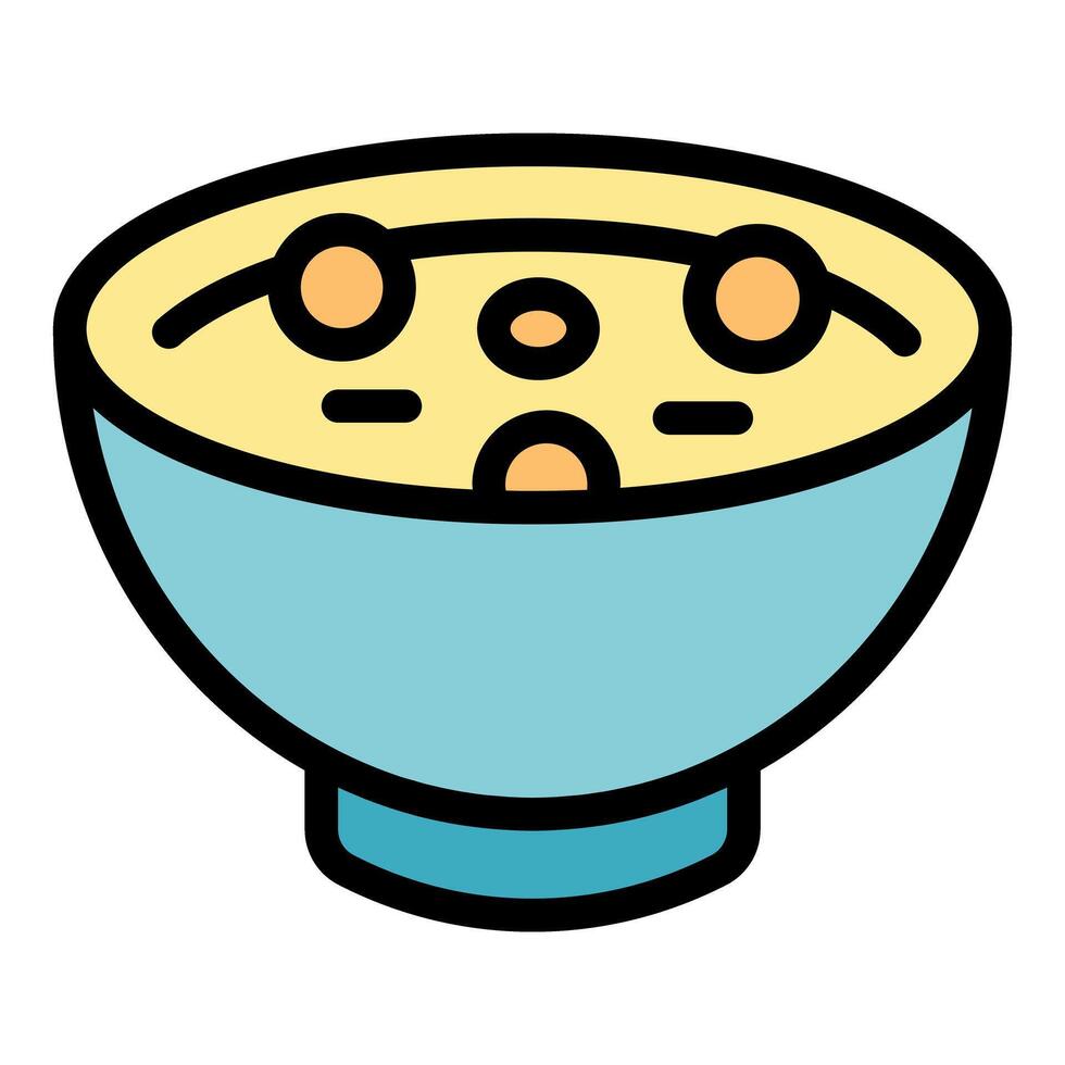 Bowl containing steaming hot soup with chickpeas vector
