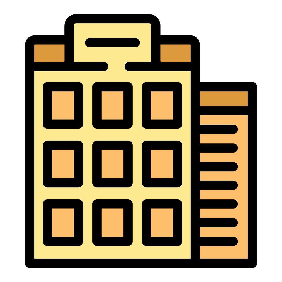 Modern building facade with many windows representing urban architecture vector