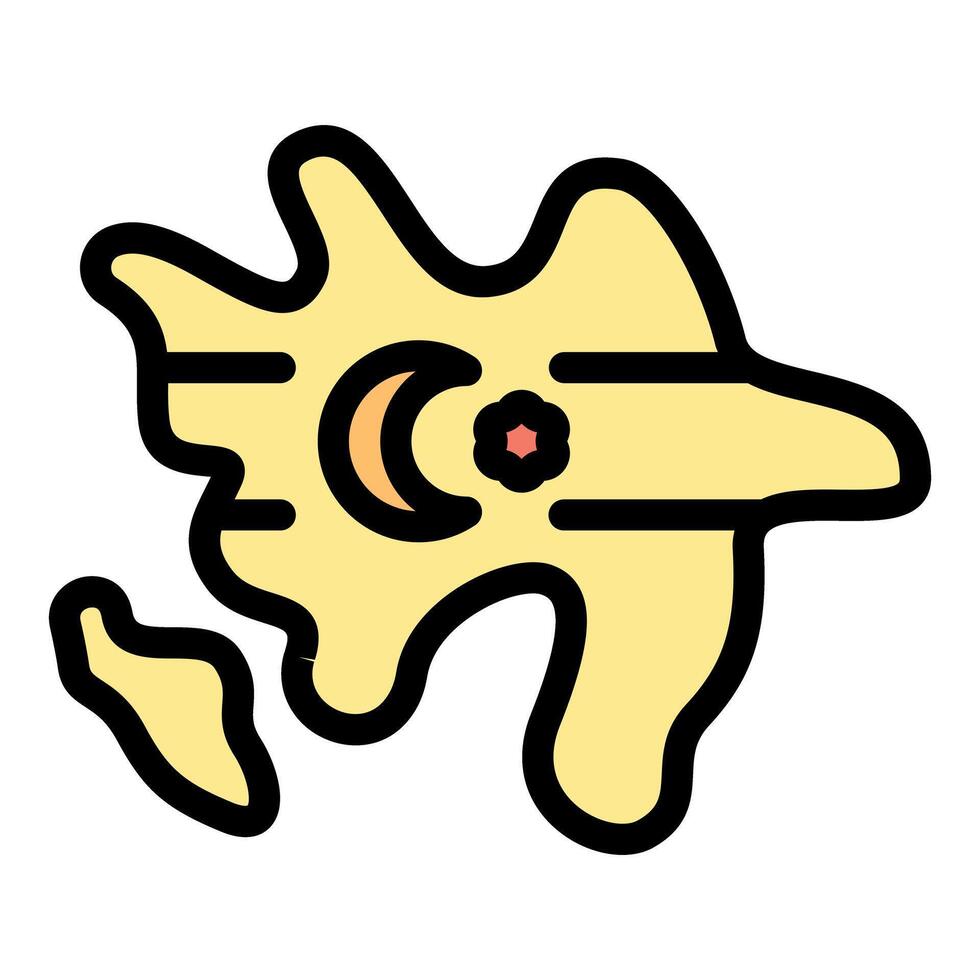 Yellow airplane flying over azerbaijan on white background vector