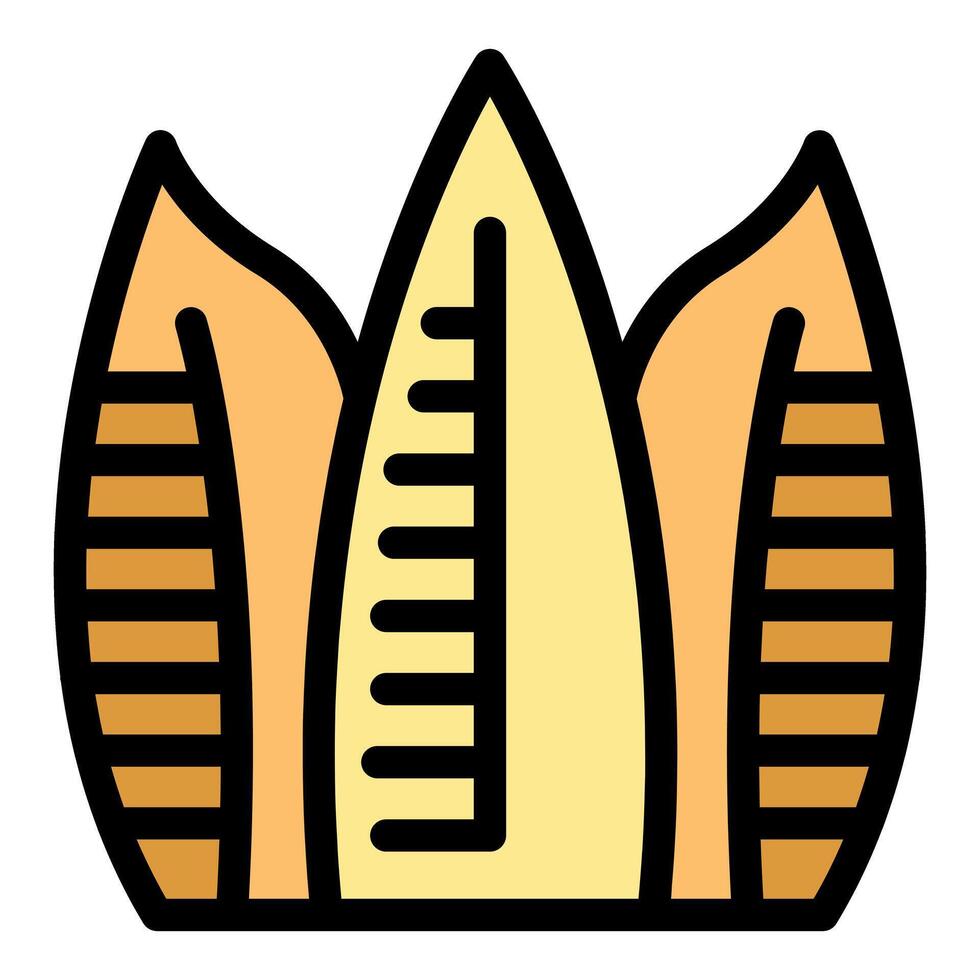 Three golden leaves forming a crown with a ruler in the middle vector