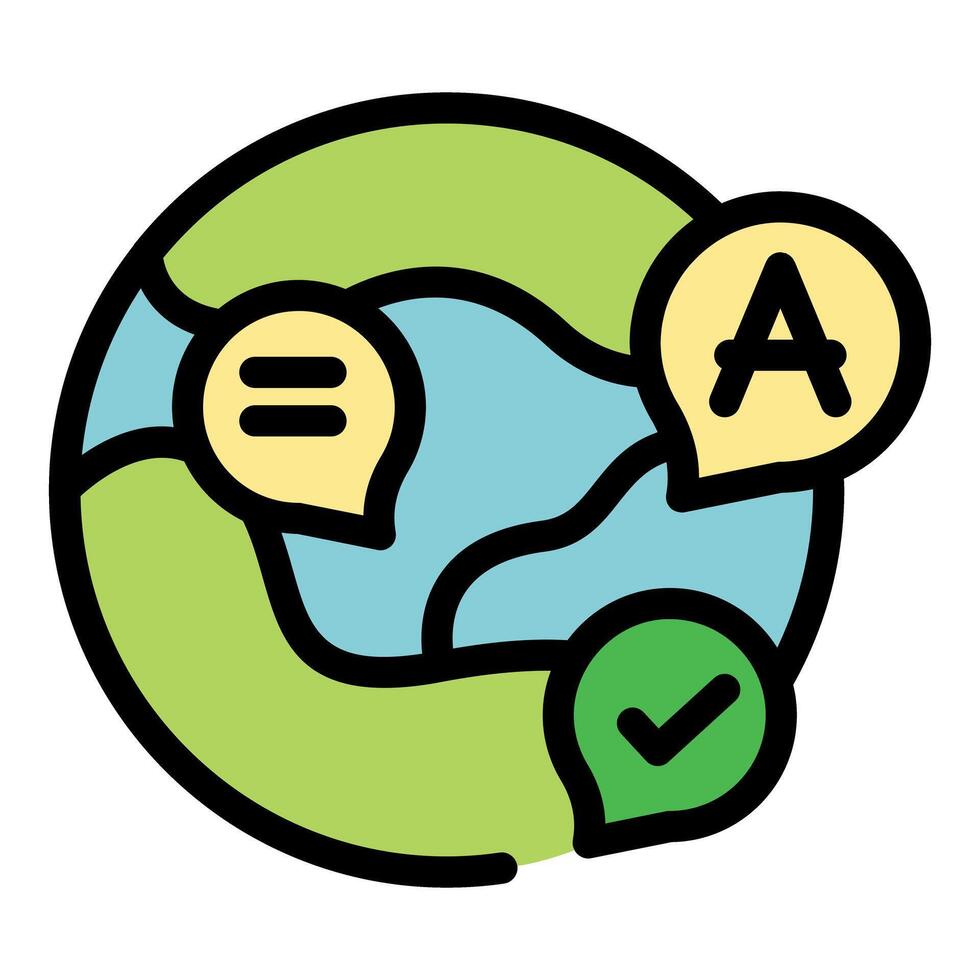 Language learning app connecting people worldwide with translation feature vector