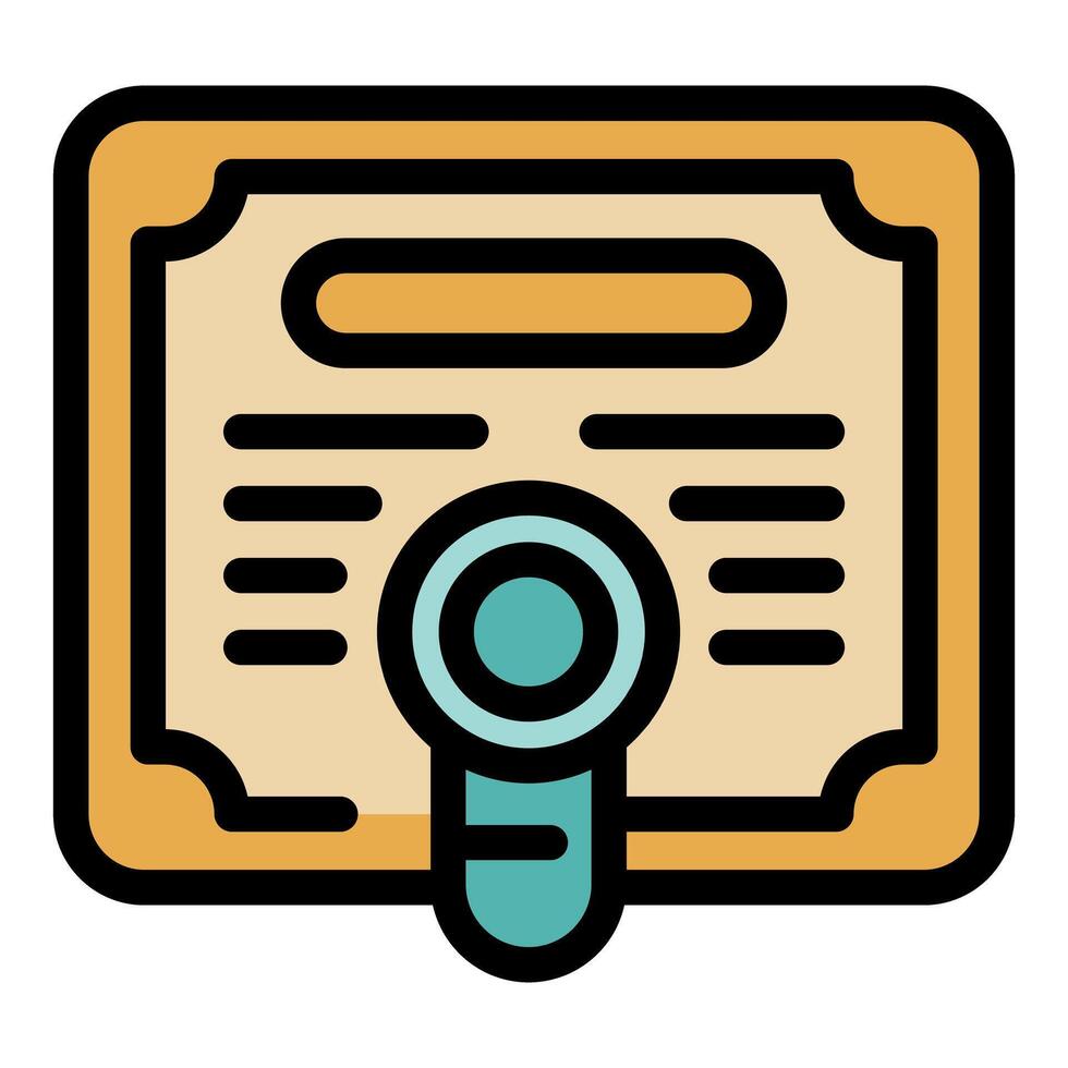 Notary public approving and stamping important document vector