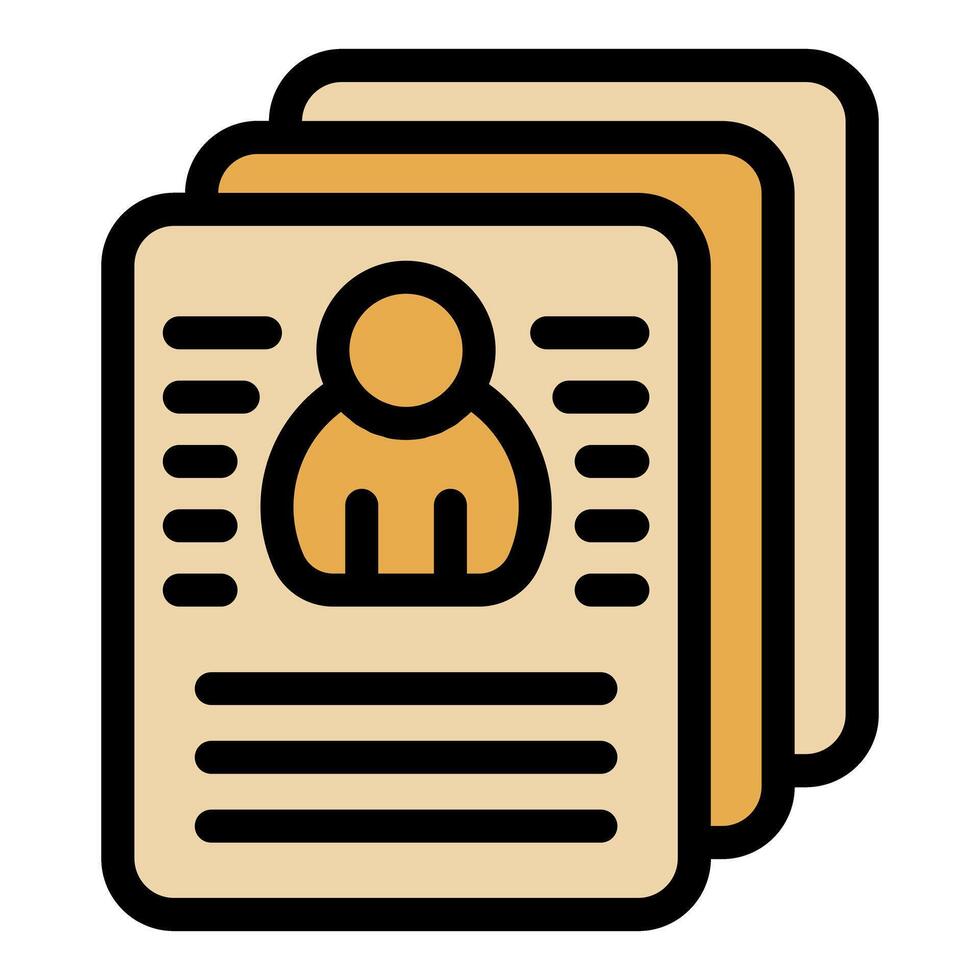 Stack of resumes representing job applicants waiting for interview vector