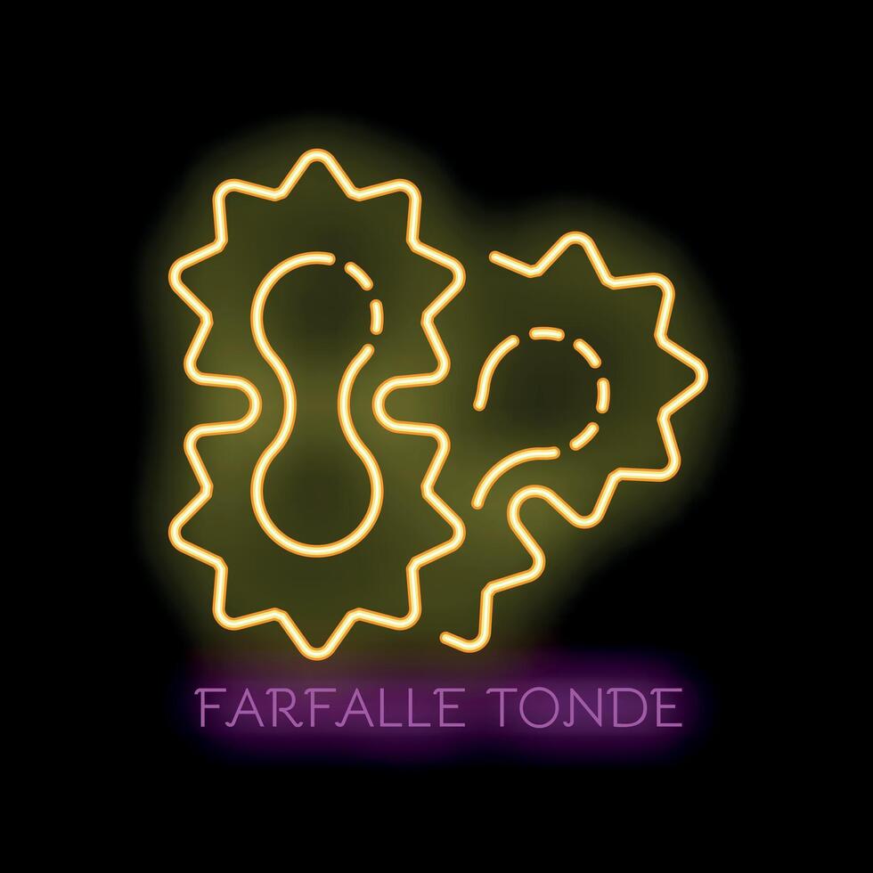 Neon sign of two cogwheels interlocking representing teamwork and collaboration vector