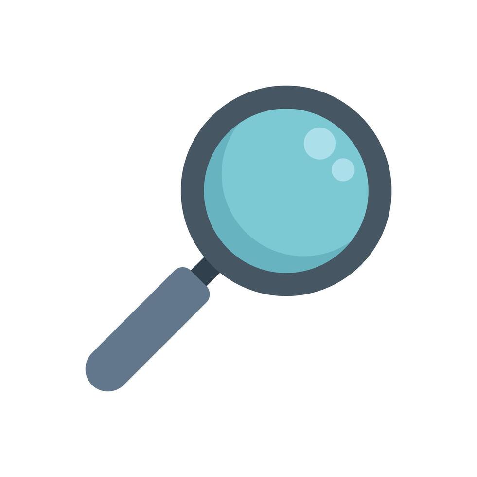 Magnifying glass zooming in searching for clues vector