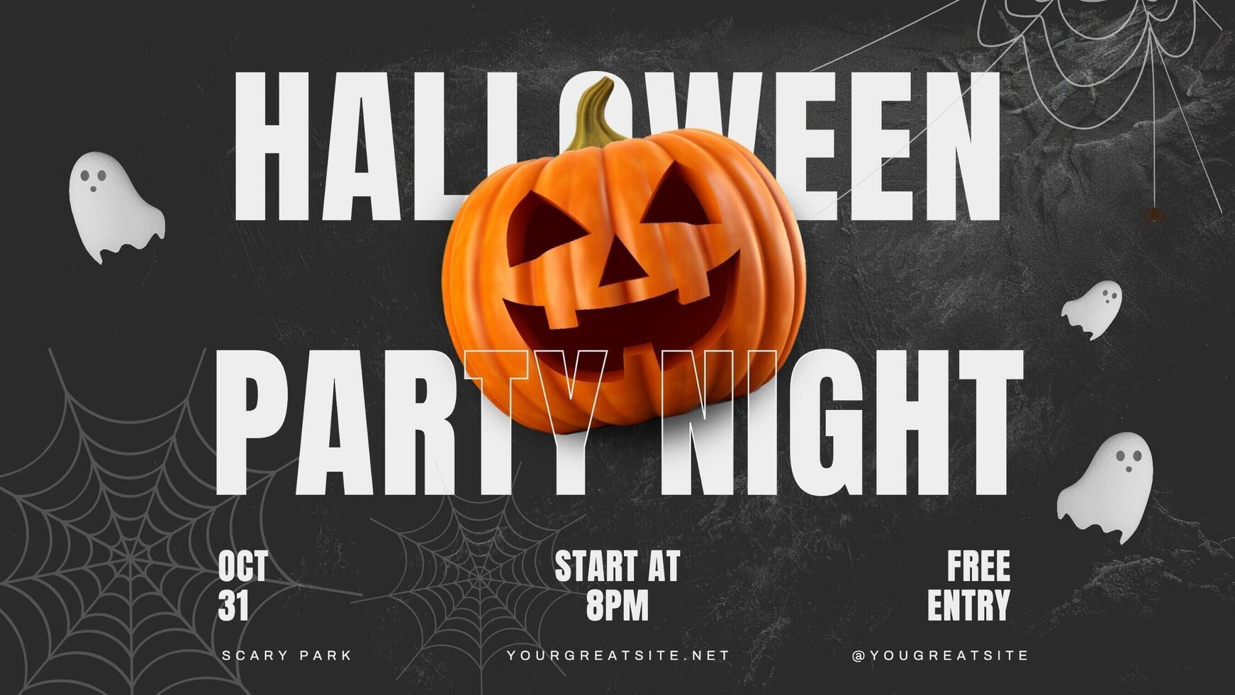 halloween party invitation for twitter post template