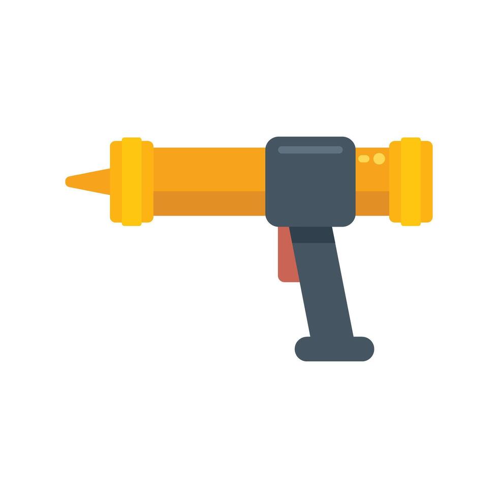 Construction glue gun dispensing liquid adhesive for home repair project vector