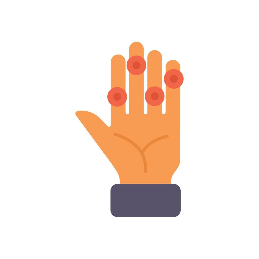 Hand showing symptoms of chickenpox virus vector
