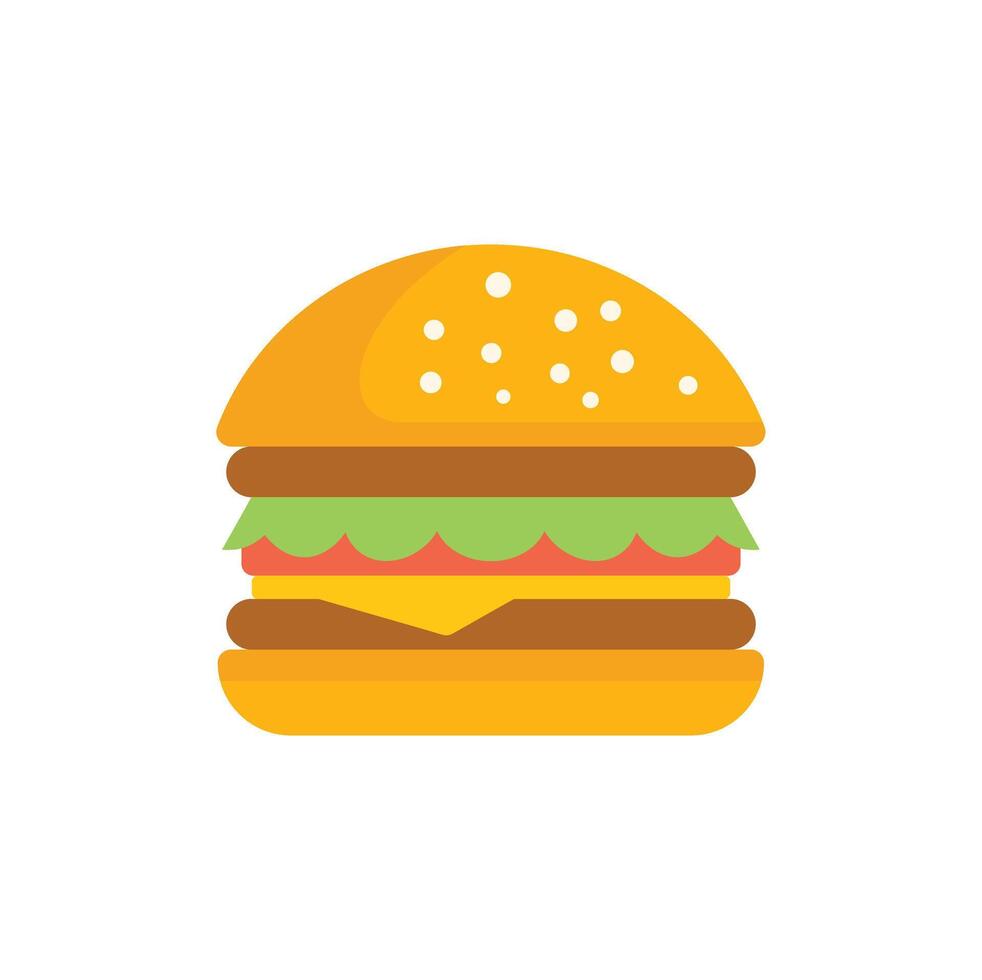 Delicious cheeseburger with lettuce and tomato on white background vector