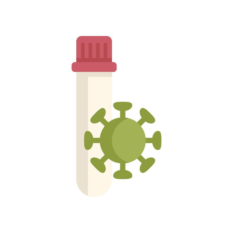 Laboratory test tube containing virus specimen for analysis vector
