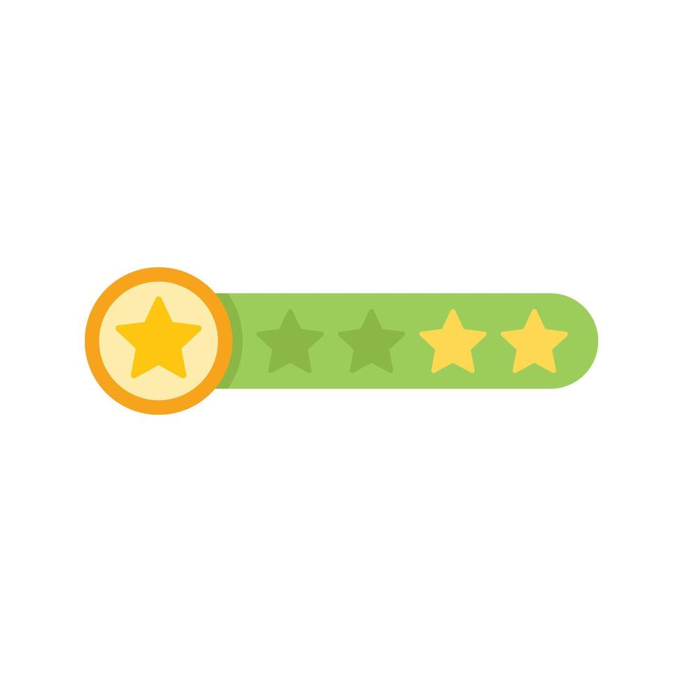 Customer satisfaction meter showing four out of five stars rating vector