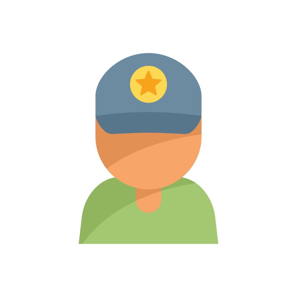 Delivery man wearing uniform cap with golden star for express delivery service vector