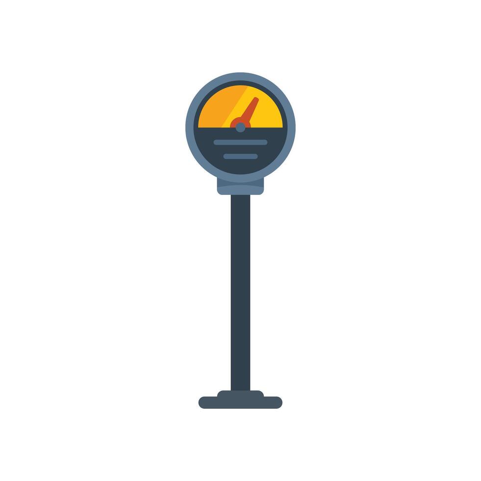 Parking meter showing time remaining on parking spot vector