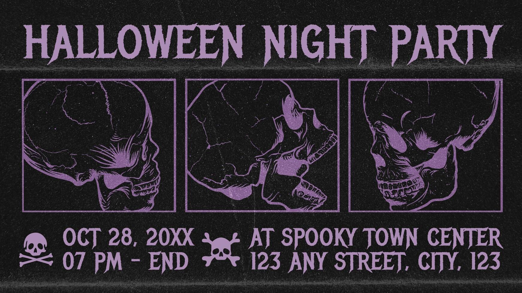 Halloween Invitation Twitter Post template