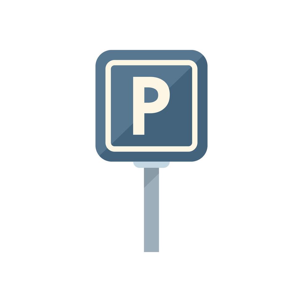 Parking sign is displaying information for drivers vector