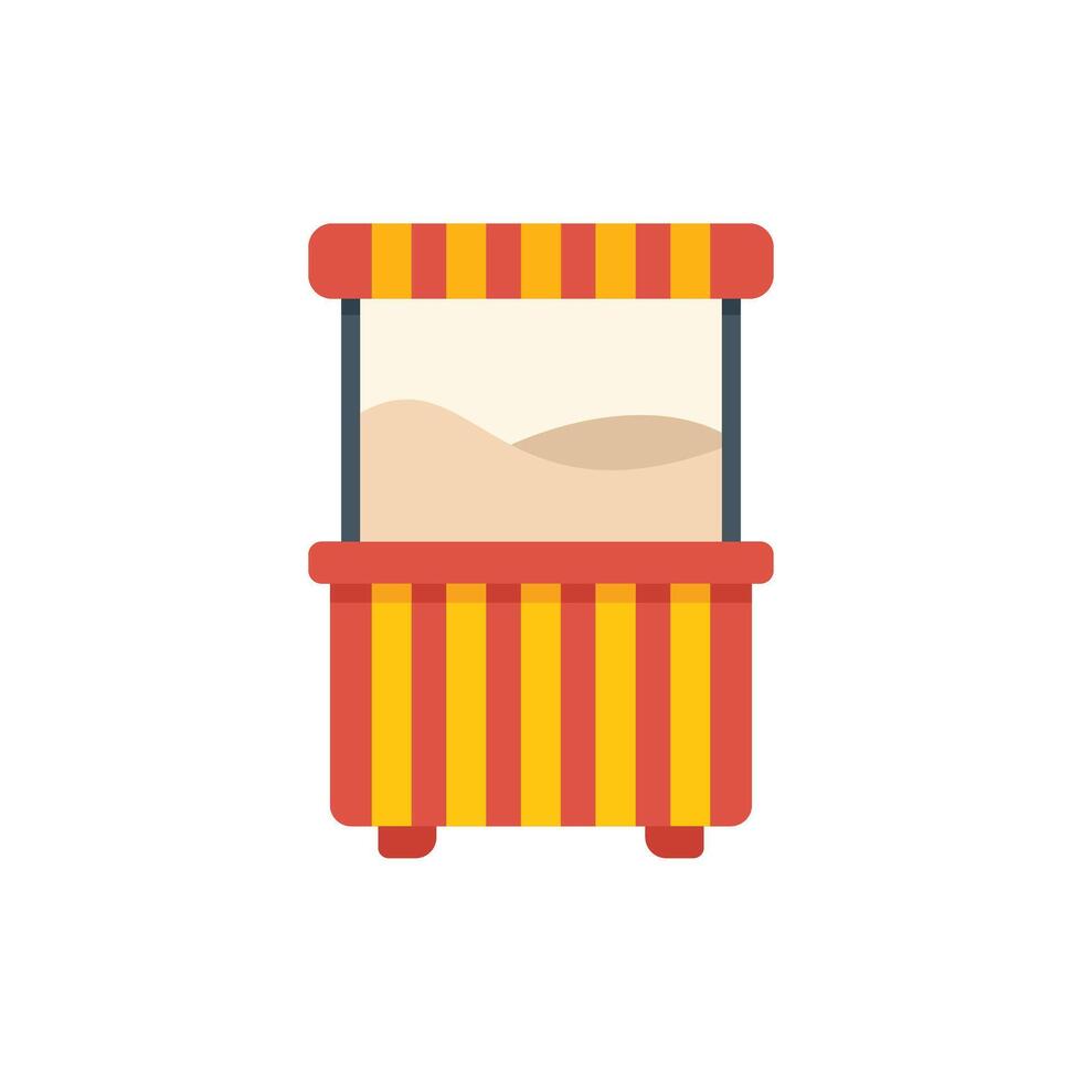 Popcorn machine displaying delicious popcorn at the fair vector