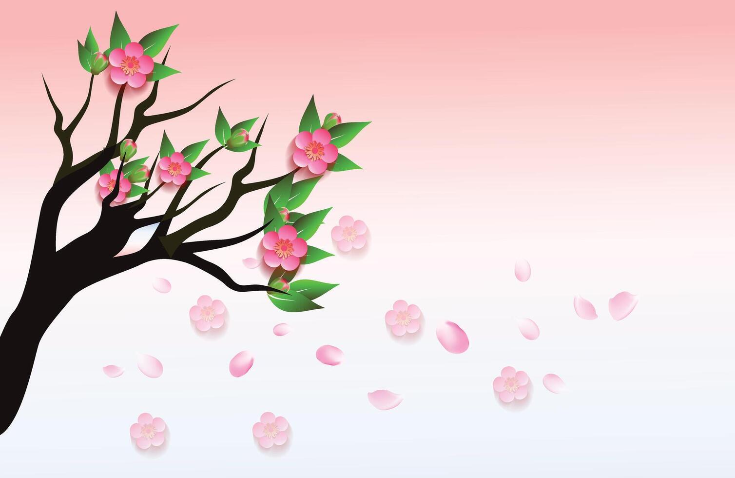 Blossom flower background vector