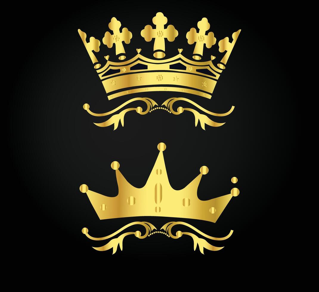 Your personal and professional brand king crown wings logo vector