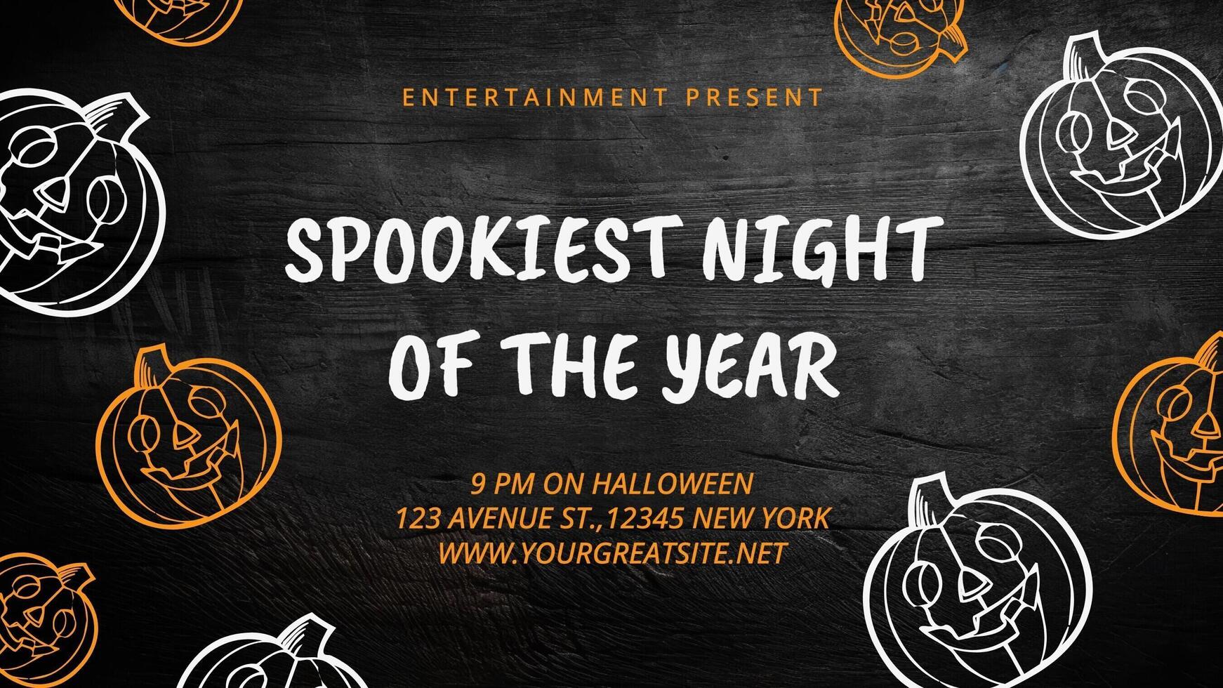 halloween twitter post invitation template