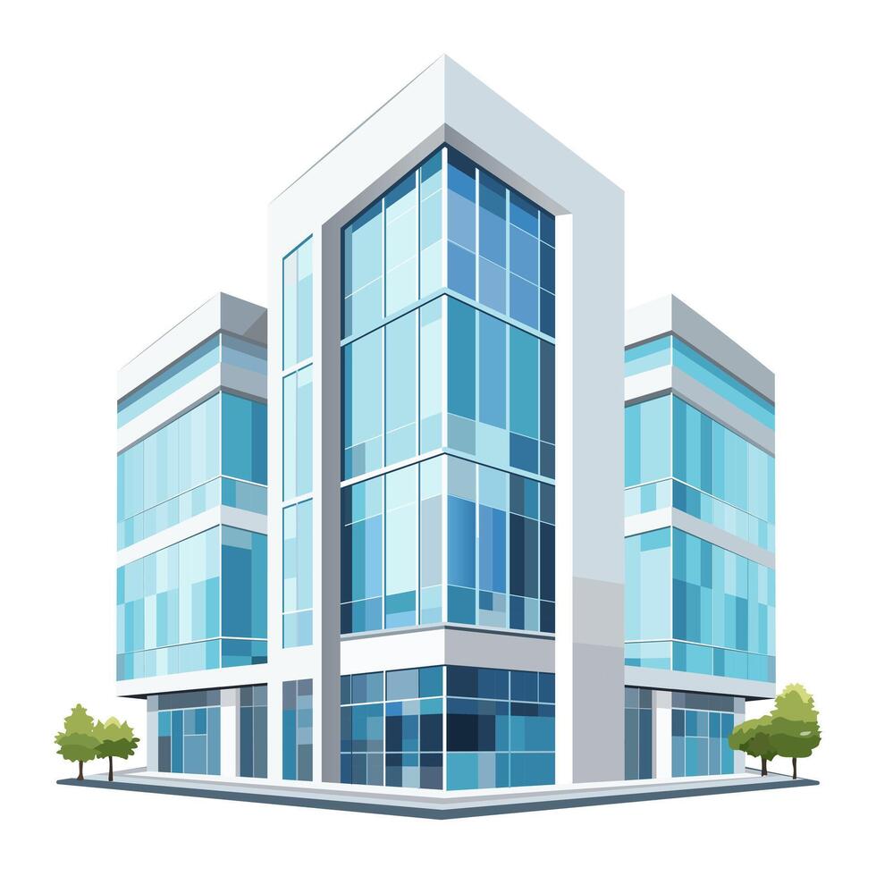 Skyscraper as an icon for posters or logos in business, education or medicine vector