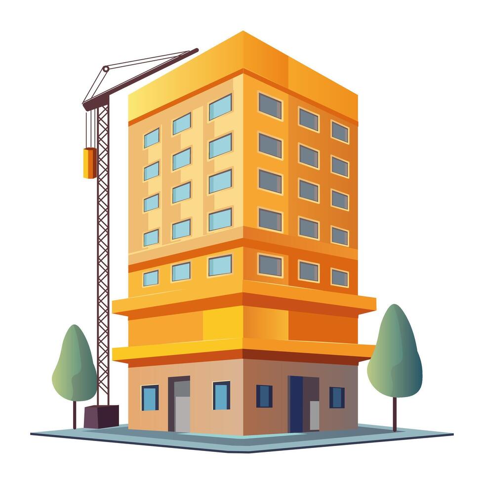 Building as an icon for posters or logos in business, education or medicine vector