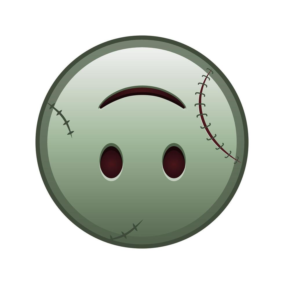 Face Upside Down Large size of zombie halloween emoji vector