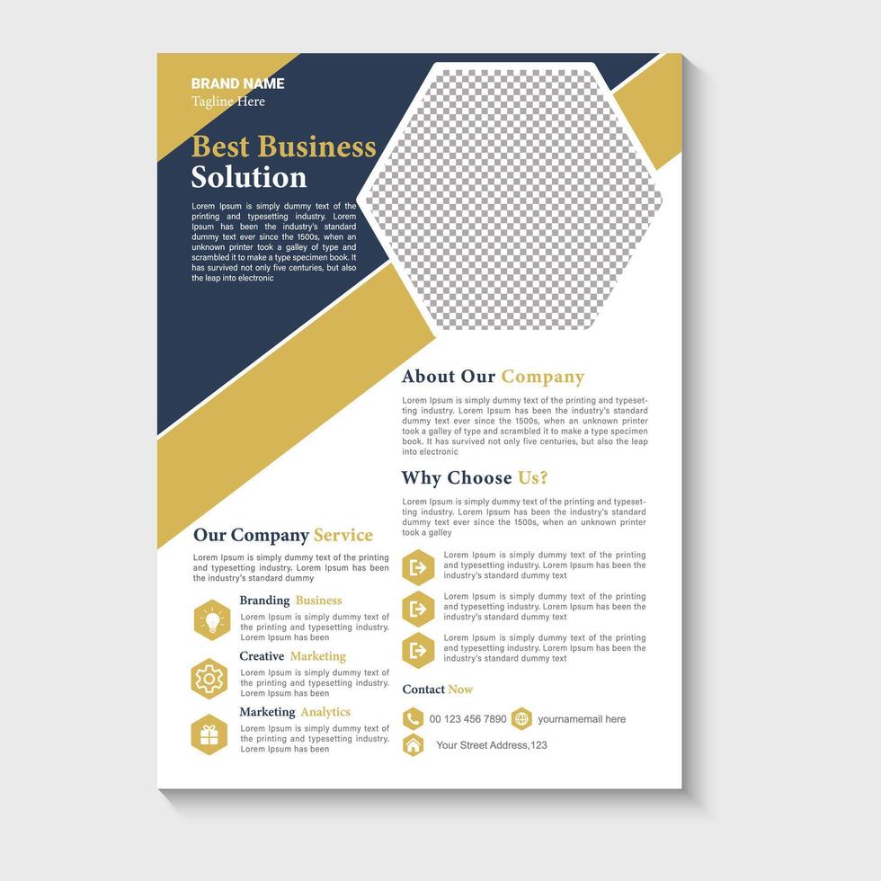 Digital marketing business flyer design template vector