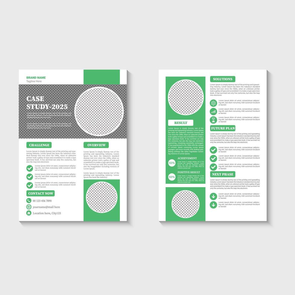 Case Study template with minimal design vector