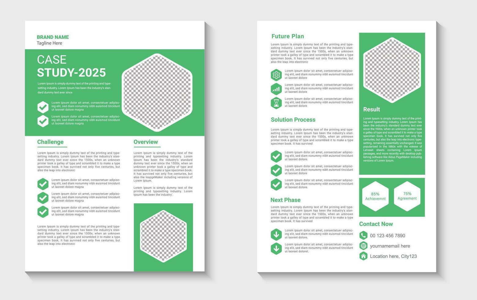 Case Study template with minimal design vector