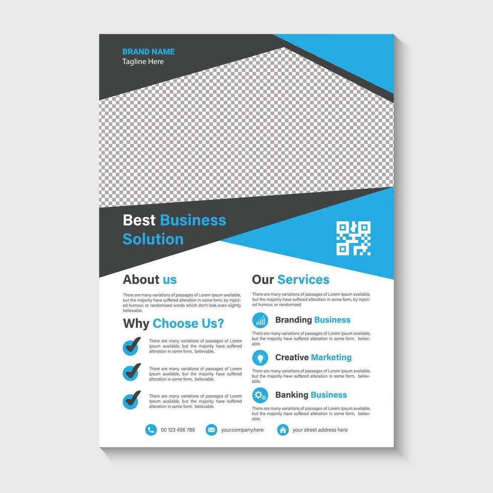 Digital marketing business flyer design template vector