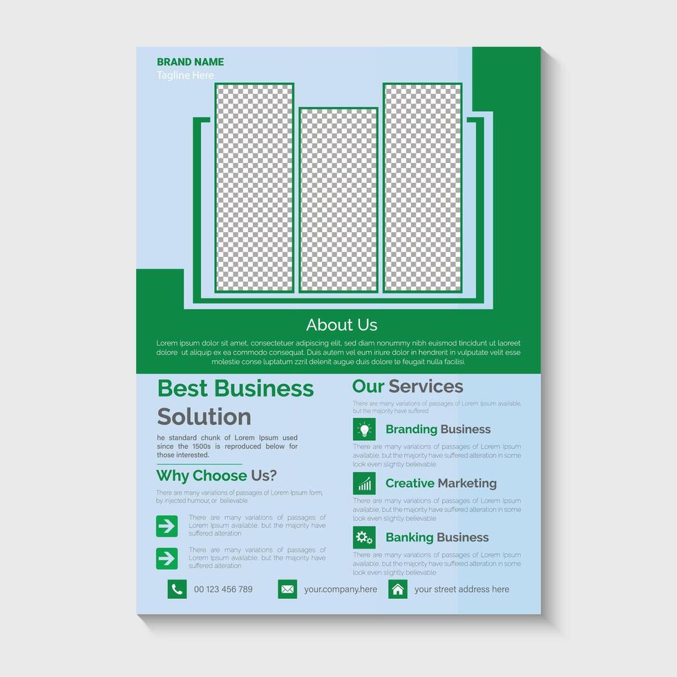Digital marketing business flyer design template vector