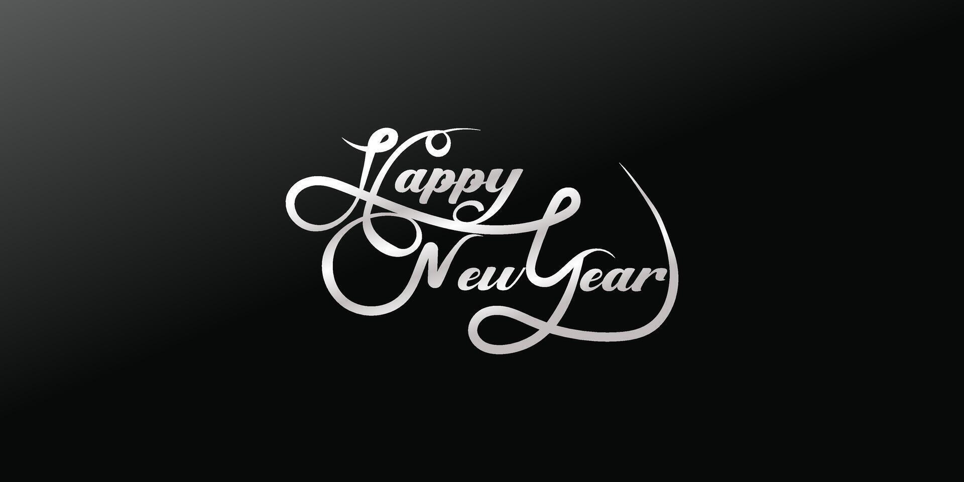 Happy New Year text vector